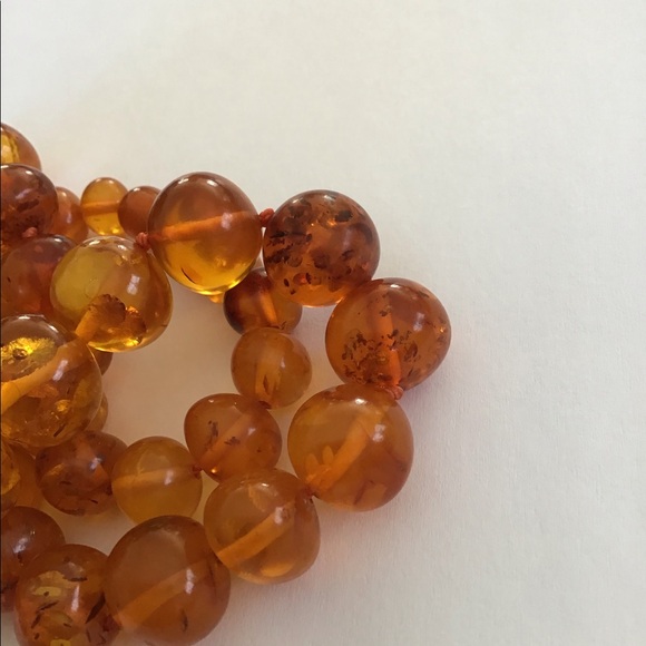 Vintage Large Baltic Amber Beads Necklace 52 Grams